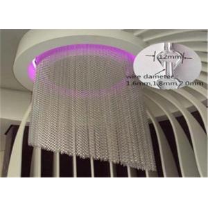 No Rust Fly Screen Chain Curtain Aluminum Material With 1.6mm / 2.0mm Wire