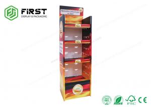 Cheap Supermarket Promotional Folable Paper Cardboard Floor Display Shelf With Custom Logo for sale