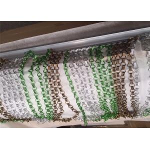 1.9 MM Wire Room Divider Chain Link Curtain With Logo And Pattern
