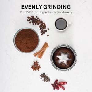 Detachable Cup Spice Grinder Machine Nuts Grains Black Easy Operation ETL