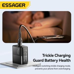 ESSAGER PD 20W Usb C Fast Charging Gan Mobile Cell Phone Charger Us Eu Uk Plug