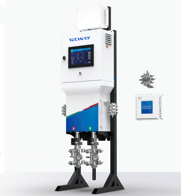 Robotic Automated Paint System Equipment: Fluid AccuFlo 2KP Pro Metering & Proportioning Solution