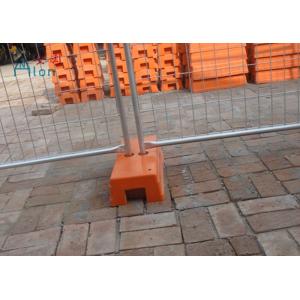 China 6X8ft Portable Metal Builders Temporary Fencing Galvanized Plastic Feet on sale