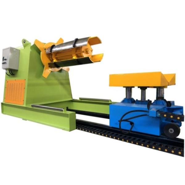 Metal Steel PPGI Electric Hydraulic Decoiler Machine With Loading Cart