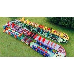 Colorful Kids And Adult Inflatable Obstacle Course / Blow Up Jumping Castle