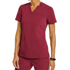 Cheap factory custom logo strech solid color made in china cheap custom color scrubs uniforms for sale