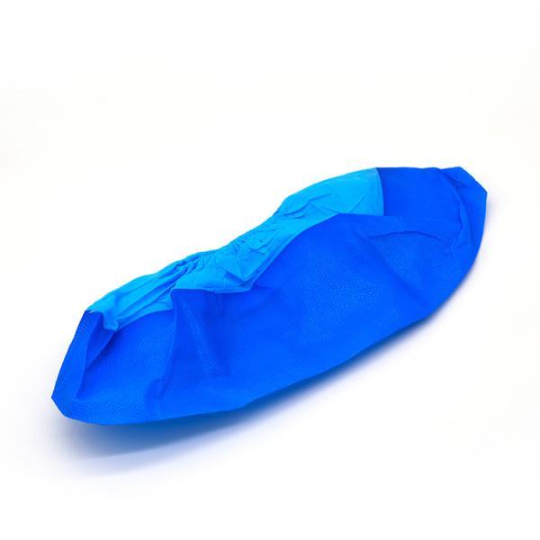 Quality Non-Woven Blue And White Splicing PP+PE Disposable Dustproof Shoe Cover, Dust-Free Workshop Shoe Cover wholesale