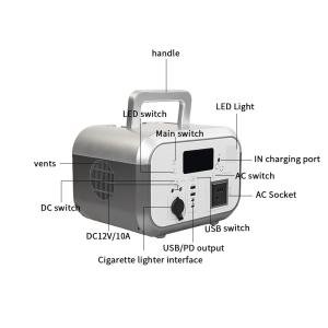 1200W portable battery that can power laptop portable power with ac outlet