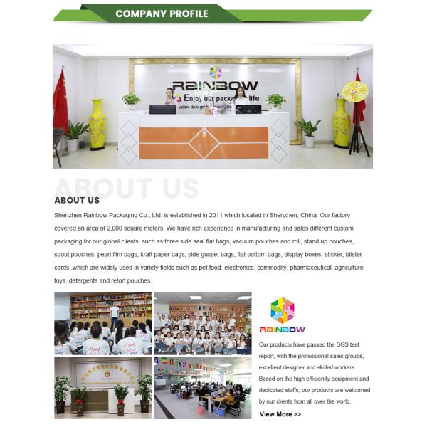 MOPP Makeup Plastic Pouches Packaging VMPET AL Self Standing 1.2C MPET