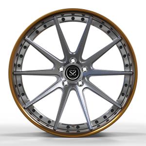 Audi Rs6 C8 23x11 2 Piece Forged Wheels Custom Bronze+Grey Brushed