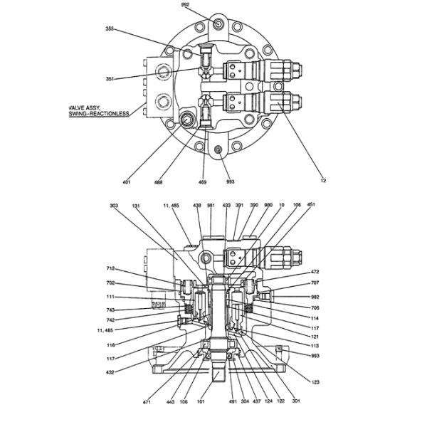 SK135SR SK140-8 KOBELCO Excavator Parts For M2X63 Rotary Pump YX15V00004F2