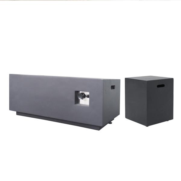 Quality Concrete Burning Outdoor Gas Firepit Patio Furniture 40" Rectangular wholesale