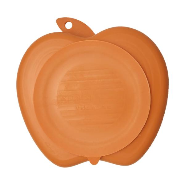 Apple Shape Silicone Baby Tray Custom Suction Feeding Plate Set