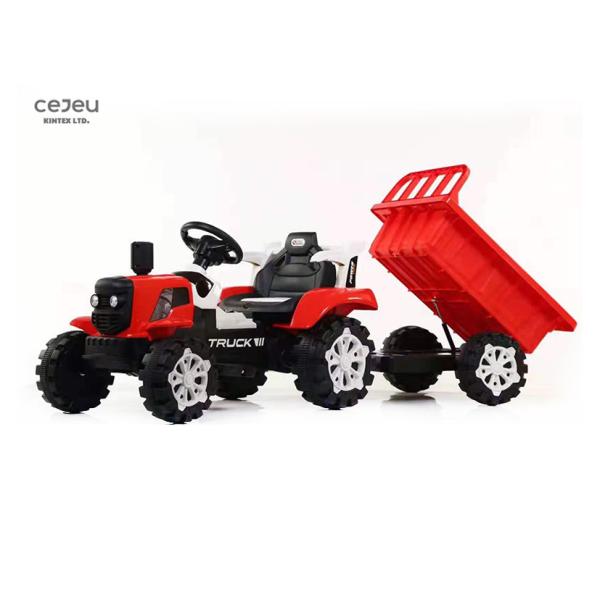 Quality 162*56*48CM Red 6 Wheel Tractor With Removable Hopper With Bluetooth wholesale