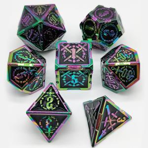 Sword Metal RPG Dice Hand Polished Cruzu Dungeon And Long DND#