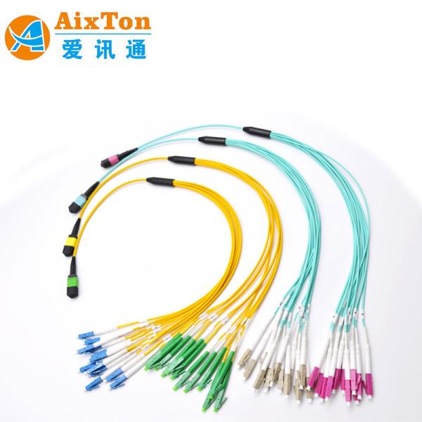 Single Mode 8 12 24 Core OM3 Fiber Optic MPO Cable at for MPO MTP Fiber Optic