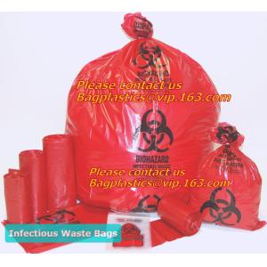 Medical Biohazard Waste Garbage Bag, biohazard drawtape trash bag, hospital