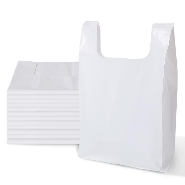 Industrial Shopping HDPE T-Shirt Bag with Biodegradable Smiling Face and Heat Seal Handle