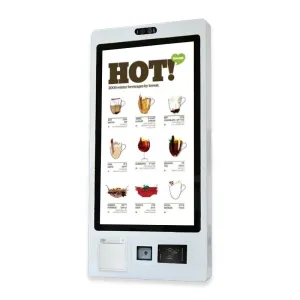 Capacitive Touch Self Service Kiosk With Ticket Printing And Multi Function Reader