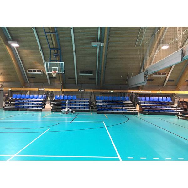 Portable Retractable Indoor Bleachers , Retractable Seating System With Lifting
