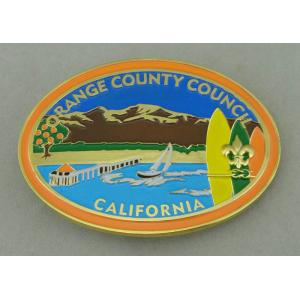 California Orange County Council Custom Made Buckles With Gold Plating And Soft