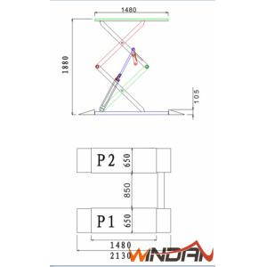 Ultra Thin Structure Hydraulic Car Lift explosion-proof For 3.0T Lifting