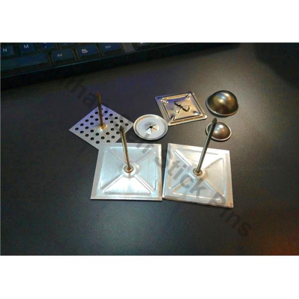 Quality Galvanized Steel Rock Wool Stick Insulation Pins With 50mm Square Washer Base wholesale