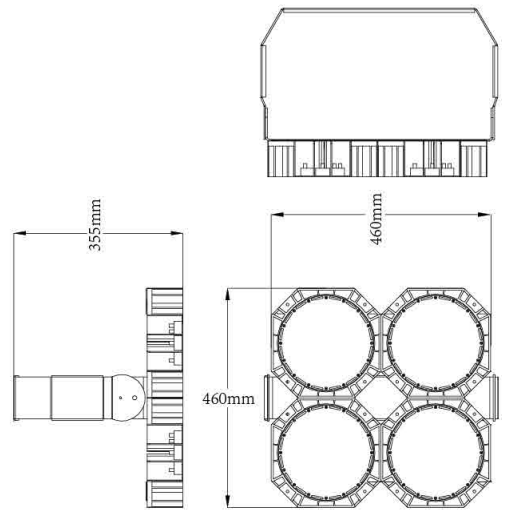 480W Waterproof Heavy-duty Outdoor Flood Lights , 170LM/W Pole-mounted High Mast Flood Light