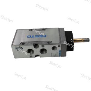 Festo MFH-5-1/4-B Solenoid Valve, 5/2 Monostable Mec Spr, Int Pilot, 2-10 Bar