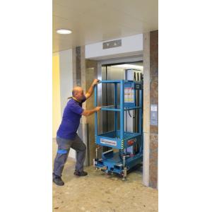 4 m CE Certificated Mobile Single Mast Aerial Work Platform For Supermarket