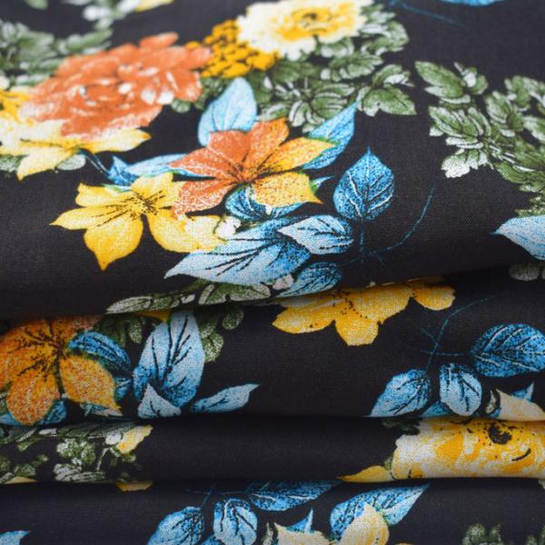 Breathable Lady Children Dress Sustainable Viscose Challis Fabric