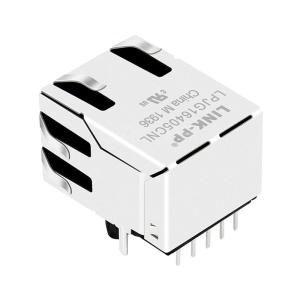 LPJG16405CNL 1000 Base-T Tab Up Without Led 1x1 Port Shielded Connector RJ45
