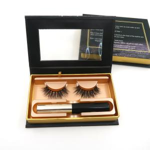 27mm Length Faux Natural False Eyelashes Magnetic Lashes With Liner