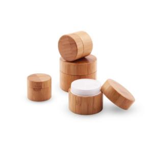 New Style50g Refillable Empty Bamboo Cream Jar With Plastic Inner Comsetics Jar