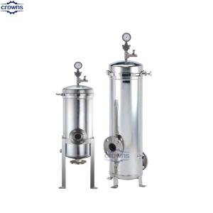 Stainless Steel 3 Cartridge Filter Housing 30" For Beer Filtering