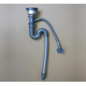 DIY Kitchen Sink Accessories Round Single Basket Strainer With Plastic Pipe