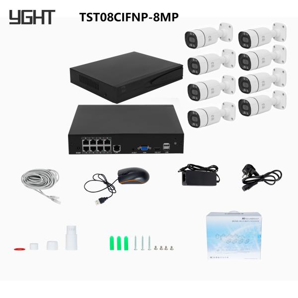 8CH 4K AI Supraveghere POE CCTV Camera Kit Security System 4K UHD Dual HDMI VGA