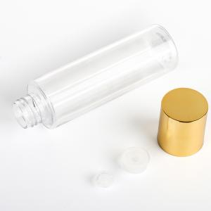 Gold Lid Plastic Cosmetic Containers 120ML 150ML Empty Lotion Toner Bottle