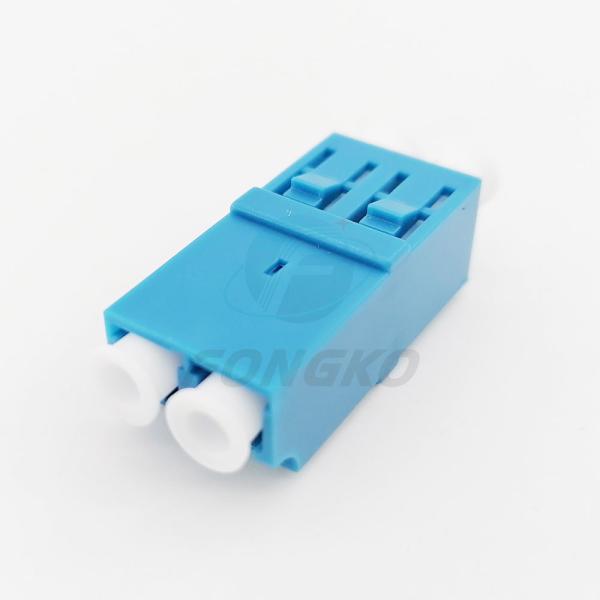 Quality LC / UPC Duplex Unibody Shell Optical Fiber Adapter Coupler Flangeless wholesale