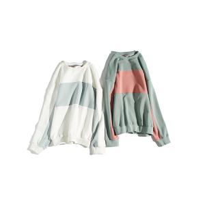 mens crewneck sweatshirt custom splicing cotton sweatshirt without hood