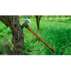 Hand Cutting Tools Forged Steel Double Axe With Hickory Handle