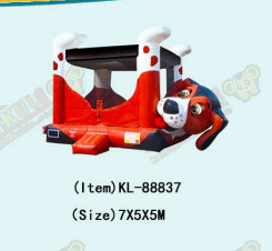 Dog Theme Inflatable Bouncy Castle Double Stitching Rentals