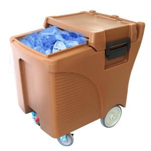 Adjustable 200lb Mobile Ice Caddy Plastic With Wheels