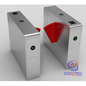 Pedestrian RS485 Security Flap Barrier Turnstile , 304# Stainless Steel Gate