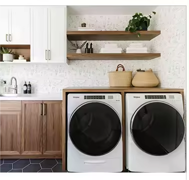 Self Assemble Wood Kitchen Furniture Waterproof Cupboard with Faucet Accessories