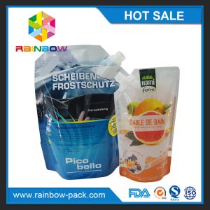Resealable Plastic Pouches Packaging Printed Liquid Stand Up Spout Pouch With
