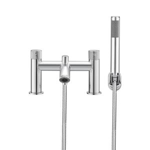 Double Handle Bath Shower Faucet luxurious polished chrome finish T9681