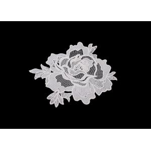 Custom Water Soluble Lace / 3D Flower Lace Trim Collar Applique With OEKO - Tex