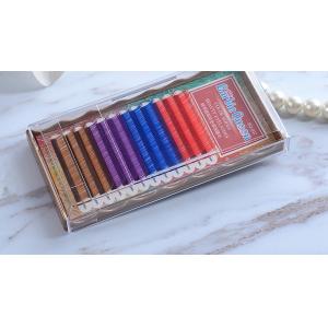 Cheap Rainbow Colored Eyelash Extensions Mixed Size Long Last Lifespan MA Approval for sale