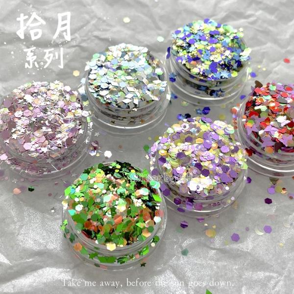 ODM Halloween Sequin Mix Chunky Hexagon Glitter Powder For Glass Tumbler